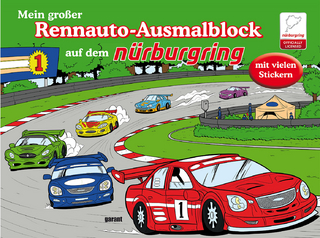 Rennauto Ausmalblock auf dem Nürburgring