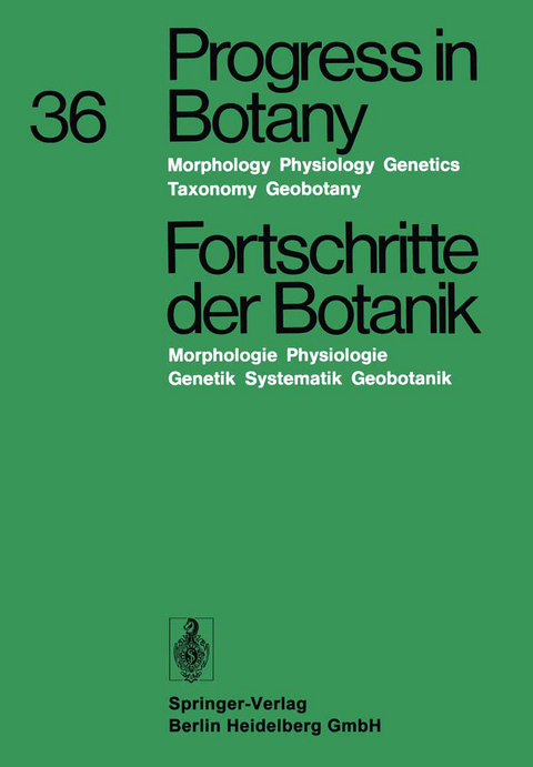Fortschritte der Botanik - Heinz Ellenberg, Karl Esser, Hermann Merxm&uuml;ller, Eberhard Schnepf, Hubert Ziegler