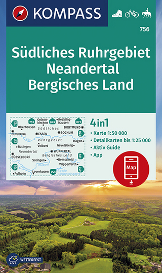 KOMPASS Wanderkarte Südliches Ruhrgebiet, Neandertal, Bergisches Land