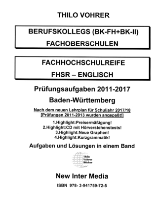 Fachhochschulreife Englisch Prüfungsaufgaben 2011-2017 mit Lösungen+CD+Kurzgrammatik