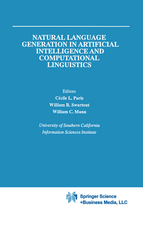 Natural Language Generation in Artificial Intelligence and Computational Linguistics - 
