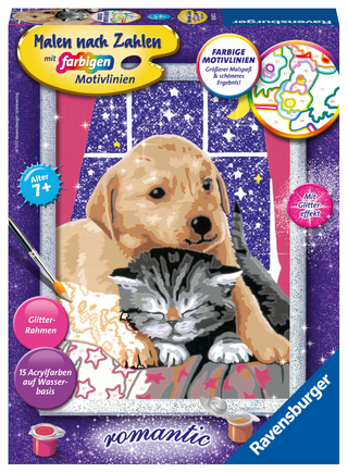 CreArt, Malen nach Zahlen Kinder - Flauschige Freunde