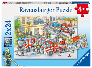Ravensburger Kinderpuzzle - 07814 Helden im Einsatz - Puzzle für Kinder ab 4 Jahren, mit 2x24 Teilen