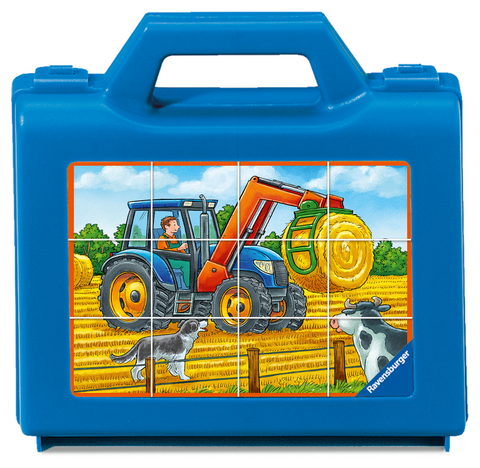 Ravensburger Kinderpuzzle - 07432 Fahrzeuge auf dem Bauernhof - W&uuml;rfelpuzzle mit 6 Teilen, Puzzle f&uuml;r Kinder ab 3 Jahren