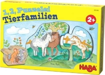 1, 2, Puzzelei - Tierfamilien (Kinderpuzzle)