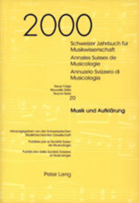 Schweizer Jahrbuch für Musikwissenschaft- Annales Suisses de Musicologie- Annuario Svizzero di Musicologia