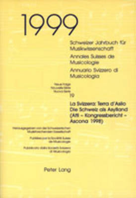Schweizer Jahrbuch für Musikwissenschaft- Annales Suisses de Musicologie- Annuario Svizzero di Musicologia