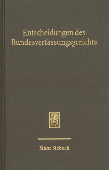 Entscheidungen des Bundesverfassungsgerichts (BVerfGE) - 