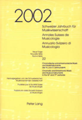 Schweizer Jahrbuch für Musikwissenschaft- Annales Suisses de Musicologie- Annuario Svizzero di Musicologia