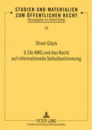 § 24c KWG und das Recht auf informationelle Selbstbestimmung
