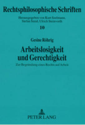 Arbeitslosigkeit und Gerechtigkeit - Gesine R&ouml;hrig