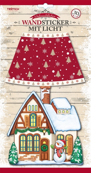 Weihnachtlicher Wandsticker mit Licht