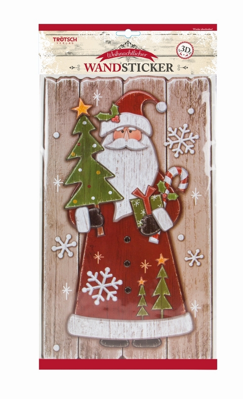 Weihnachtlicher Wandsticker in Holzoptik