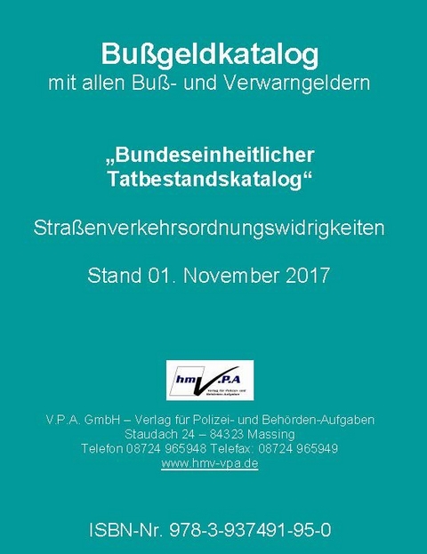 Original-Bu&szlig;geldkatalog der Polizei - 