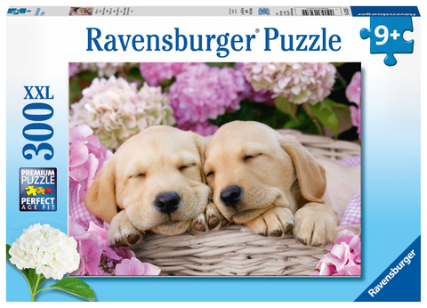 Ravensburger Kinderpuzzle - 13235 S&uuml;&szlig;e Hunde im K&ouml;rbchen - Hunde-Puzzle f&uuml;r Kinder ab 9 Jahren, mit 300 Teilen im XXL-Format