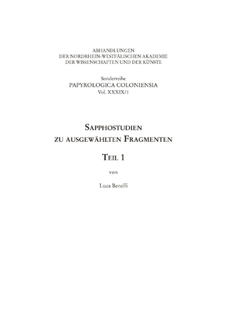 Sapphostudien zu ausgewählten Fragmenten