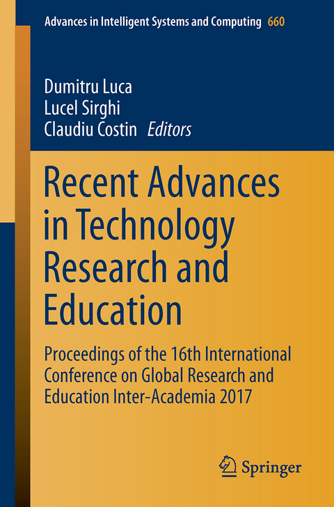Recent Advances in Technology Research and Education - 