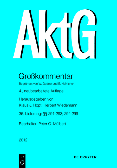 Aktiengesetz / &sect;&sect; 291-293, 294-299 - 
