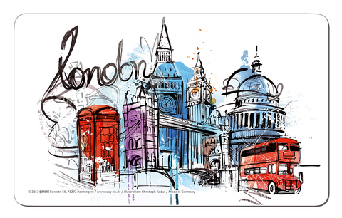 Fr&uuml;hst&uuml;cksbrettchen London Grafik - 
