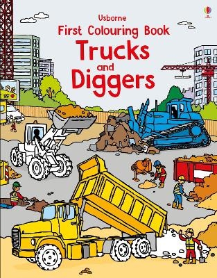 First Colouring Book Trucks and Diggers -  Usborne