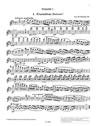 Suite op. 39 für Orchester, Violine I