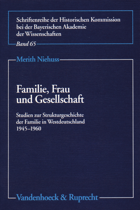 Familie, Frau und Gesellschaft - Merith Niehuss