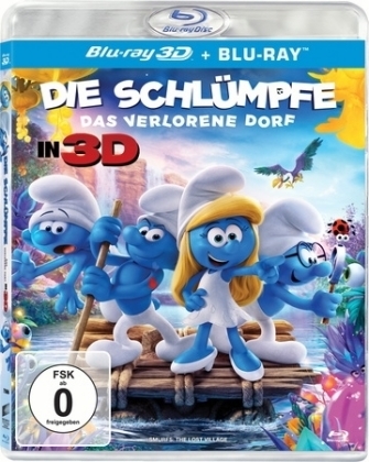 Die Schl&uuml;mpfe - Das verlorene Dorf 3D, 2 Blu-ray -  Peyo