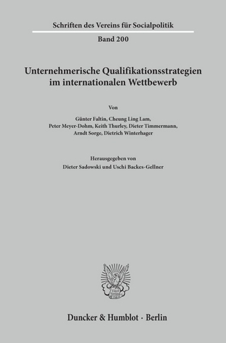 Unternehmerische Qualifikationsstrategien im internationalen Wettbewerb.