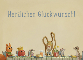 Postkarte Herzlichen Glückwunsch