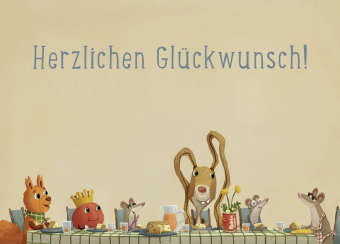 Postkarte Herzlichen Gl&uuml;ckwunsch