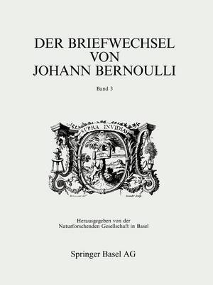 Der Briefwechsel von Johann I Bernoulli