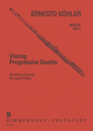 Vierzig progressive Duette op. 55 f&uuml;r 2 Fl&ouml;ten. H.1 - 
