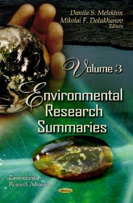 Environmental Research Summaries - Danila S Melekhin
