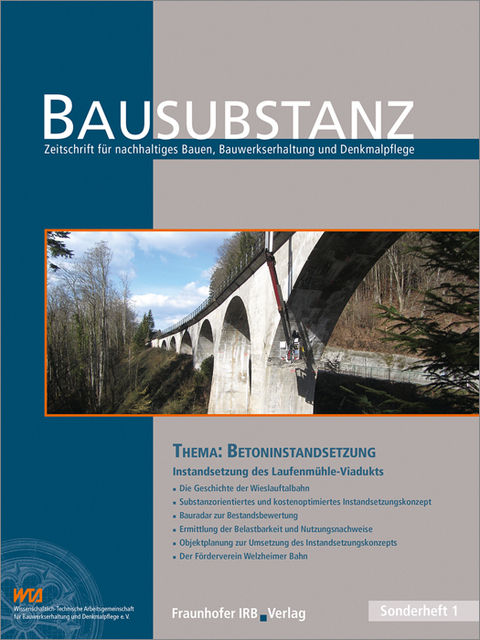 BAUSUBSTANZ Thema: Betoninstandsetzung - Gabriele Patitz, Andreas Gerdes, Hermann Rothenh&ouml;fer, Guido Buschbacher, Tobias B&uuml;rkle, Lorena Rombach, Bettina Marquardt, Alexander Amann