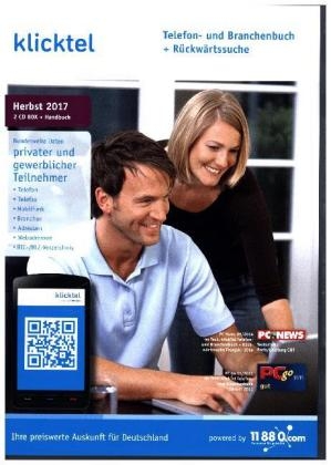 klickTel Telefon- und Branchenbuch inkl. R&uuml;ckw&auml;rtssuche Herbst 2017, 2 CD-ROMs