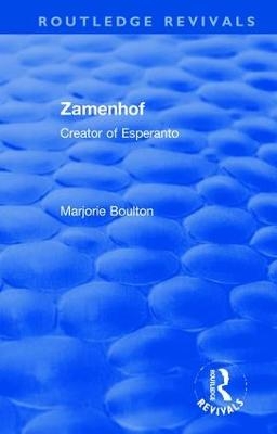 Zamenhof - Marjorie Boulton