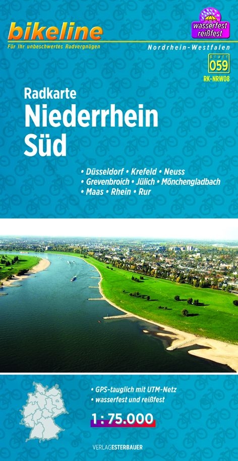 Radkarte Niederrhein S&uuml;d (RK-NRW08) - 