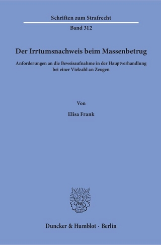 Der Irrtumsnachweis beim Massenbetrug.