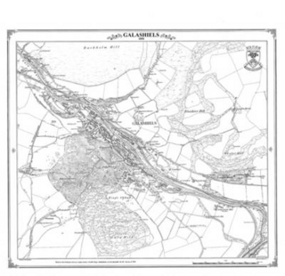 Galashiels 1858 Heritage Cartography Victorian Town Map