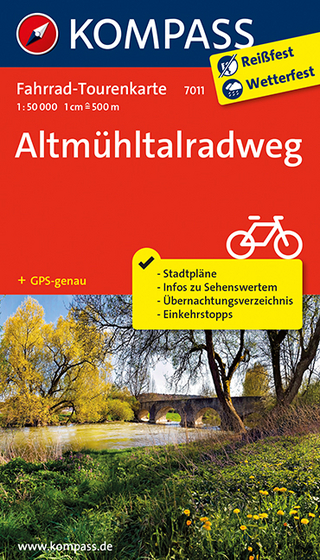 Fahrrad-Tourenkarte Altmühltalradweg
