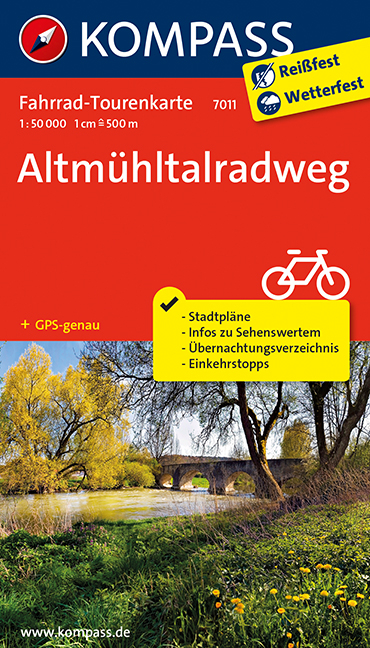 Fahrrad-Tourenkarte Altm&uuml;hltalradweg - 