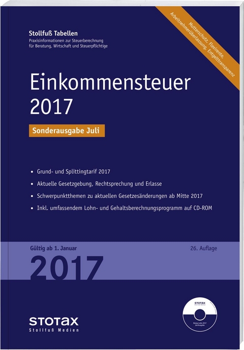 Tabelle, Einkommensteuer 2017 - Sonderausgabe Juli