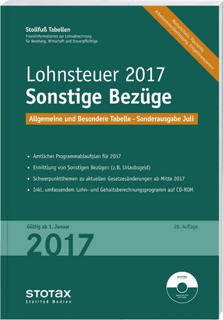 Tabelle, Lohnsteuer 2017 Sonstige Bezüge - Sonderausgabe Juli