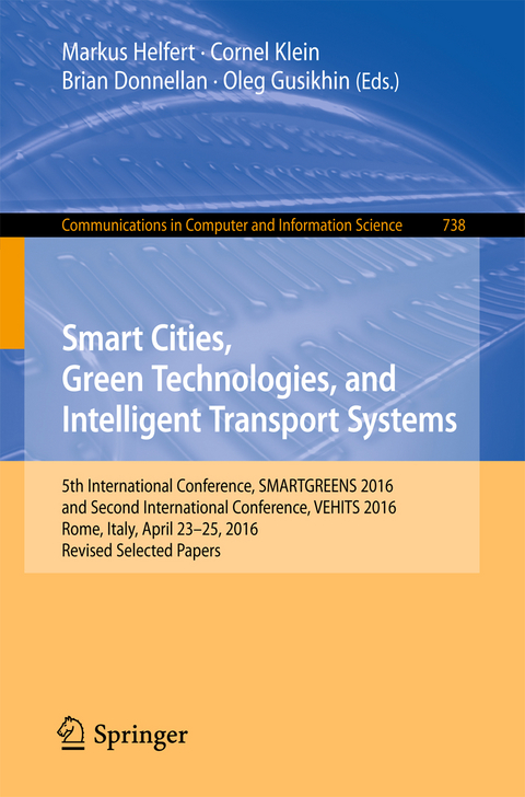 Smart Cities, Green Technologies, and Intelligent Transport Systems - 