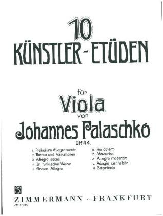 Zehn Künstler-Etüden op. 44, Viola