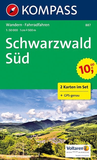 KOMPASS Wanderkarte Schwarzwald S&uuml;d - 