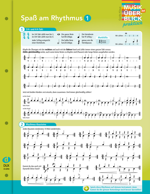 Spaß am Rhythmus 1 "Musik im Überblick" - Guido Klaus