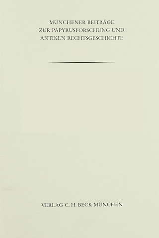 Münchener Beiträge zur Papyrusforschung Heft 8: Die Streitbeendigung durch Urteil, Schiedsspruch und Vergleich nach griechischem Rechte