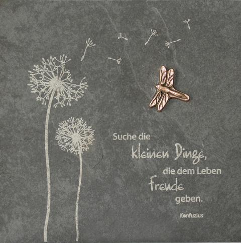 Schieferrelief "Suche die kleinen Dinge"