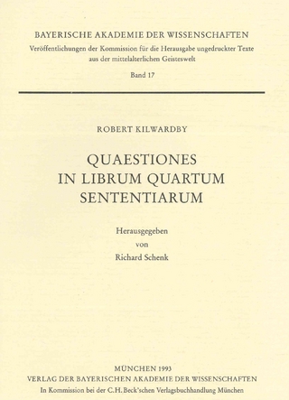 Veröffentlichungen ungedruckter Texte aus der mittelalterlichen Geisteswelt / Quaestiones in librum quartum Sententiarum